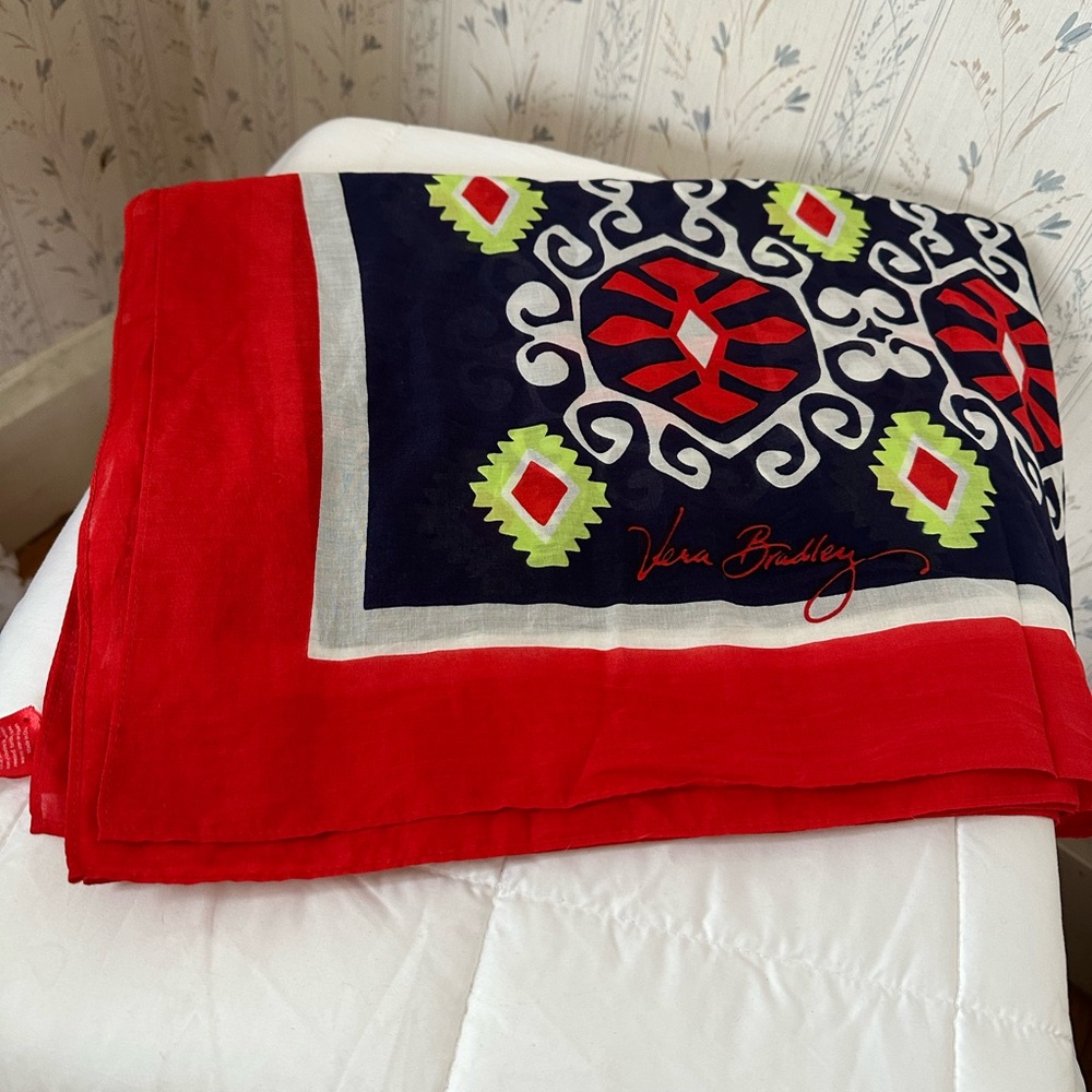 Vera Bradley Large Patterned Scarf - Picture 3 of 7